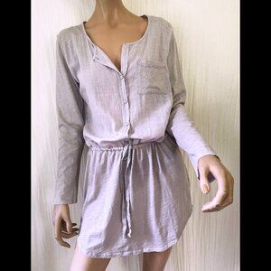 Michael Stars tunic or mini drawstring waist pale lilac S